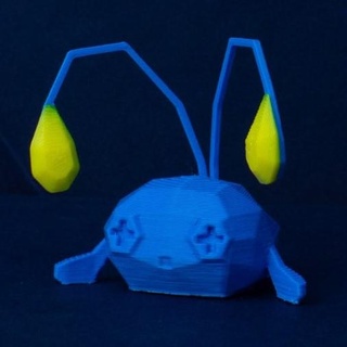 chinchou Basso poli Pokemon gioco low poly lowpoly sfaccettato gen 2 ii generazione figura 3d print model - Mito3D