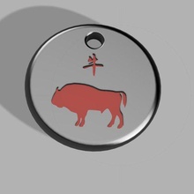 chinese astro sign ox jewelry key ring beef 3d print model - Mito3D