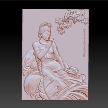 chinois classique beauty art china oriental traditional character womanbeauty girl nude decorative paintings bas-relief cnc 3d artcam sculpture statue 3d print model - Mito3D
