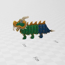 dragão chinês jogo 3d print model - Mito3D
