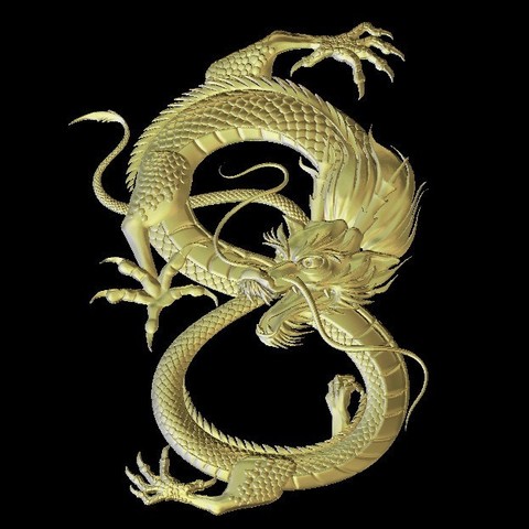 chinese dragon art 3D print model - Mito3D