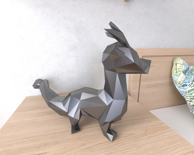 Cinese Drago lowpoly animale geometrico origami arte scultura statua sfaccettato decorativo modello parete Basso poli fantasia 3d print model - Mito3D