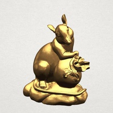 chinese horoscope 01 rat various 3d print house human people characters miniatures figurines statue sculpture animal 3d print model - Mito3D