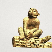 chinese horoscope 09 monkey various 3d print house human people characters miniatures figurines statue sculpture zodiac zoo animal 3d print model - Mito3D