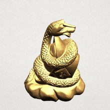 oroscopo cinese 06 snake various 3d print house human people characters miniatures figurines statue sculpture zodiac zoo animal 3d print model - Mito3D