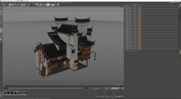 chinese house 3d model low-poly models blender japanese furniture pbr interior lowpoly architecture game exterior chines decoration china architectural 3d print model - Mito3D