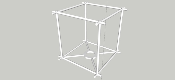Cinese lanterna telaio casa struttura 3d print model - Mito3D