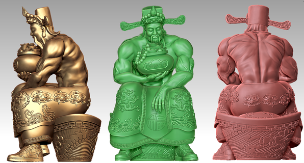 chinese muscle god fortune 3d print model - Mito3D
