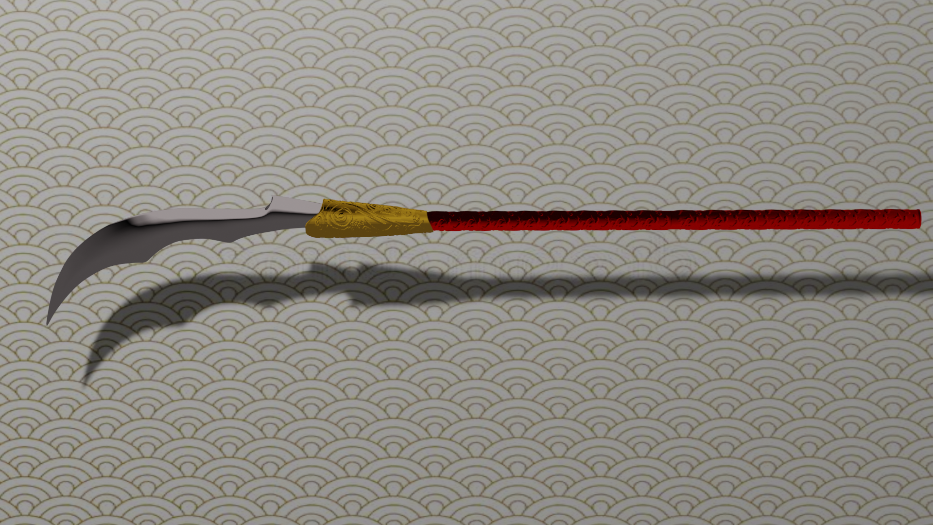 chinese ornamental glaive 3D print model - Mito3D