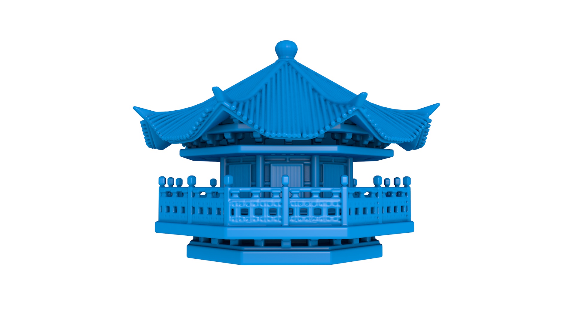 chinois pagode stl faim temple asiatique bâtiment bouddhiste église monument point repère religieux 3D print model - Mito3D