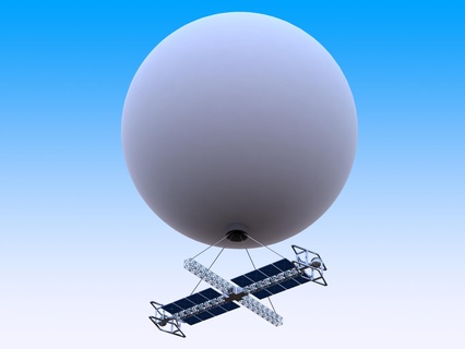 Chinesisch Spion Ballon 3d Modell Wetter Solar Paneele 3d print model - Mito3D
