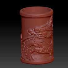 chinese style - dragon pen holder 1 tool phone 3d print model - Mito3D