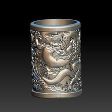 chinese style - dragon pen holder 2 tool phone 3d print model - Mito3D