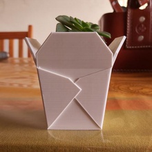 chinese takeout box succulent planter flowerpot noodles china plant seeds garden house cactus home homedecor plants green gardening nature indoor pagoda sun food oyster pail flowers small asian asia potted 3d print model - Mito3D