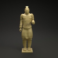 Cinese terracotta guerriero figura arte Cina Asia argilla statua scultura scolpire miniatura memoriale esercito militare soldato 3d print model - Mito3D