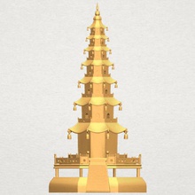 chiness pagoda various car chair tree table sofa character game exterior human interior people girl house figurines statue sculpture religion temple buddha avalokitesvara 3d print model - Mito3D