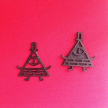 chipher gravity falls earrings necklace jewelry 3d print model - Mito3D