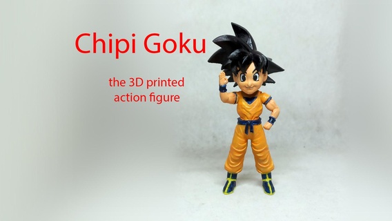 chipi goku articulated action figure dragon ball hero shfiguarts animation games characters poseable comic book super 3d print creality ender 3 pro pla esun art model 3d print model - Mito3D