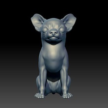 chihuahua chien animal mascotte élégant décoration souvenir mignonne 3d print model - Mito3D