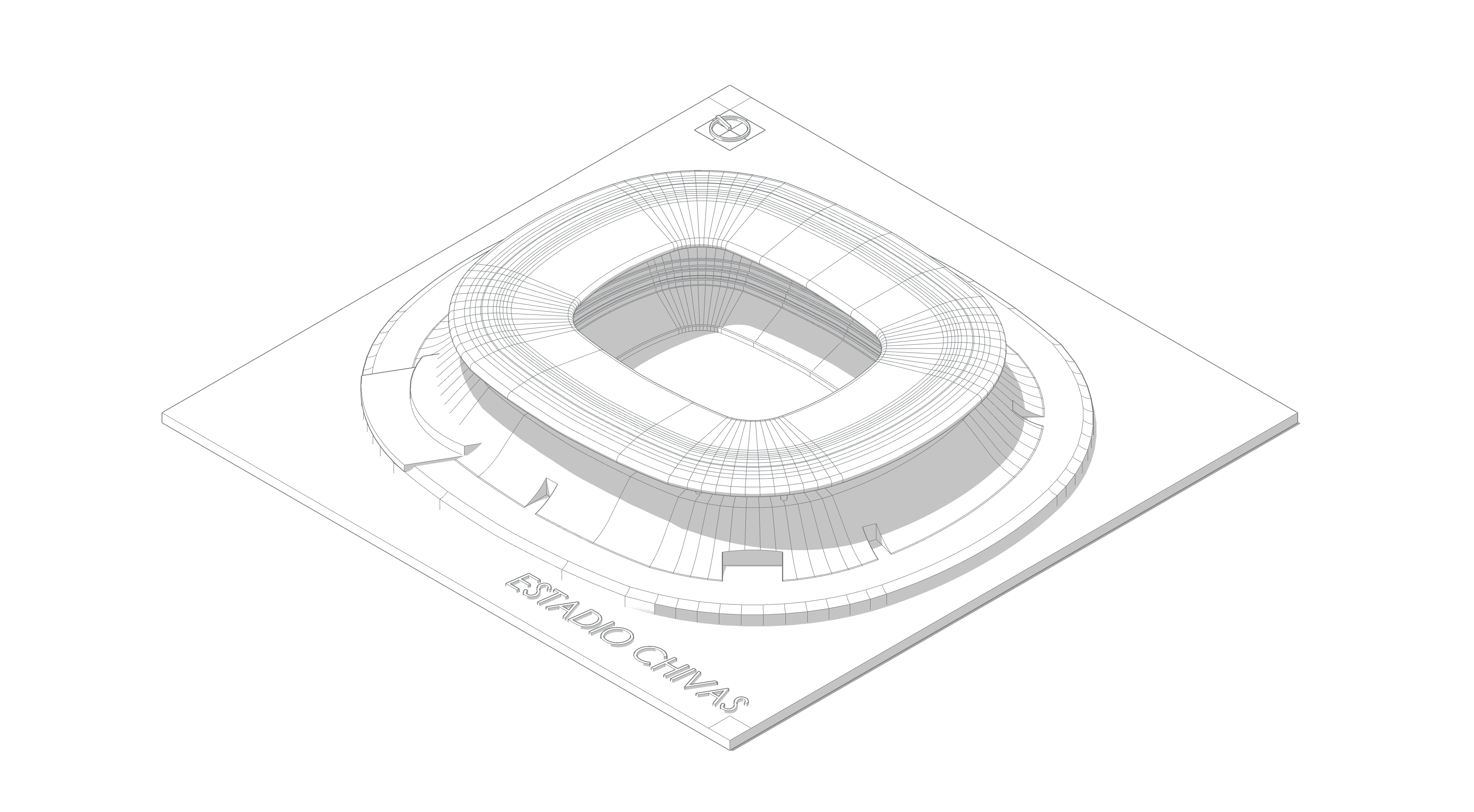 chivas estadio Akron v1 fútbol guadalajara mexico arquitectura 3D print model - Mito3D