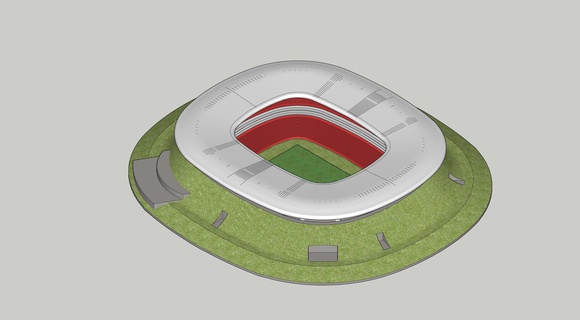 Chivas estádio Akron v2 futebol México guadalajara clube arquitetura 3d print model - Mito3D