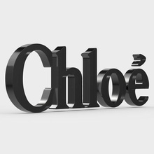 chloe logo fashion trend stylish moda accessories luxury symbol models style emblem character store shop model design clothing brand boutique 3d print model - Mito3D