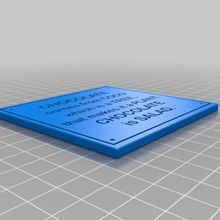 chocholate 2 plaque quote quotes signs_logos 3d print model - Mito3D