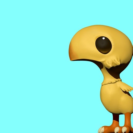 chocobo pulcino finale fantasia arte uccello xi video gioco creature 3D print model - Mito3D