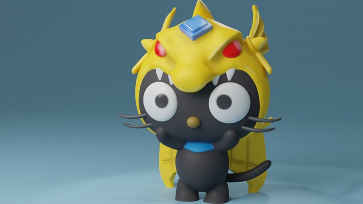 chococat alado dragão of ra yugioh gatinha doce piano cinamoroll kuromi funko pop sanrio brinquedos melodia jogos anime arte 3d print model - Mito3D