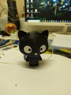 chococat minou porte clé sac chat Bonjour noir 3d print model - Mito3D