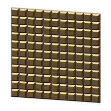 chocolat carrés modèle panneau 3d d'impression mur treillis 3dpanel sculpture grille calandre ferronnerie bijoux sheetmetal pâtisserie moulures plâtre relif géométriques abstraite carré forme 3d print model - Mito3D