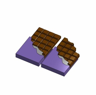 Chocolat bar soutenir 3d print model - Mito3D