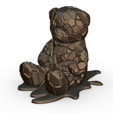 Schokolade Bär Teddy niedlich Zahl Kunst Geschenk drucken Lowpoly 3dprint Tier Dekor Figur Innere Design Miniaturen Skulptur Statue Spielzeug 3d print model - Mito3D