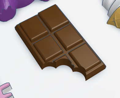 Chocolat bouchons charme crocs bonbons 3d print model - Mito3D