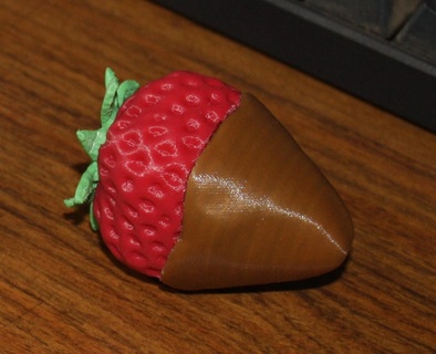 chocolate covered strawberry valentines day food drink 3d print model - Mito3D