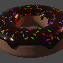 chocolate doughnut donate food sweet 3d print model - Mito3D
