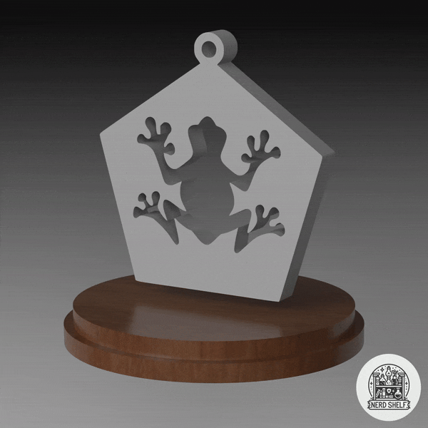 chocolate frog charm hoop hanging art harry potter wizarding world magical jewelry hogwarts treats fantasy magic merchandise potterhead collectible fashion trinket geeky sweets 3D print model - Mito3D