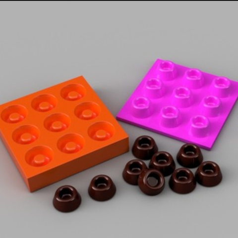 chocolate do molde a casa arte cozimento de bens doces moldes dos cozinhar utensílio cozinha jantar alimentos divertido brinquedo cera o 3D print model - Mito3D