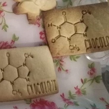 cioccolato molecola biscotto tagliare taglierina chimica biscotti 3d print model - Mito3D
