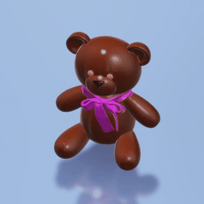 chocolat nounours ours jeu animal jouet 3d print model - Mito3D