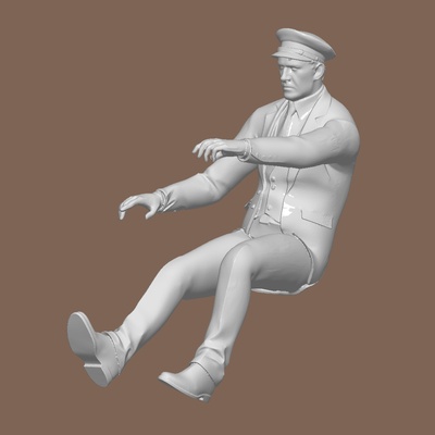 chofer conductor personas personaje diorama arte hombre fundido presión 1 64 cuerpo 32 bosquejo miniatura humano miniaturas figuritas 3d print model - Mito3D