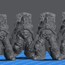 chonky disgusting bodyguard torsos game nurgle deathshroud terminatorm death guard 40k 3d print model - Mito3D