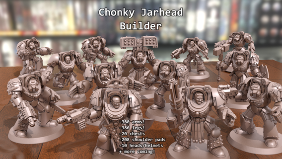 chonky jarhead builder terminator angels 30k fist loyalist jar head templar 42k terminators power armor armour powerarmor 3d print model - Mito3D