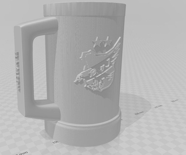 chop mug defense justice varela falcon birra pitcher glass argentina champion fernet world dyj 3d print model - Mito3D
