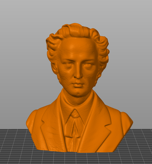 Chopin büst Sanat heykel 3d print model - Mito3D