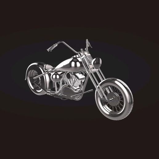 chopper Harley davidson motociclo 3D print model - Mito3D
