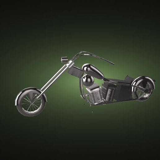 chopper motocykle 3D print model - Mito3D