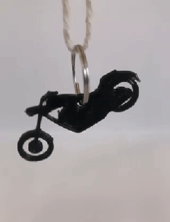 hachoir moto porte clés mc bicyclette vélo sport gworkz3d 3d print model - Mito3D