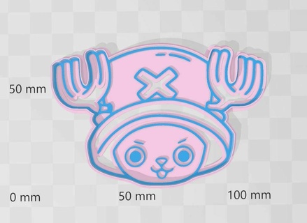 chopper one piece mugiwara cookie cutter Home cookies cookiecutter imprint cooking mold onepiece onepieceanime anime nakama 3d print model - Mito3D