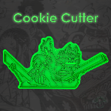 chopper robin & brook cookie cutter piece nico wano anime 3d print model - Mito3D